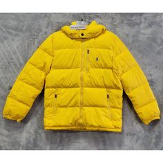 This Vibrant Yellow Down Jacket From Polo Ralph Lauren Is Perfect For Boys It's Water-Resistant, Keeping Your Child Dry And Warm In Any Weather. This Stylish Basic Jacket Is New With Tags. Brand: Polo Ralph Lauren Color: Yellow Size: Xl (18-20) Style: Basic Jacket Pattern: Solid Material: Polyester Features: Basic Jacket Fall(+1) Solid Made In Vietnam Size: Boys Xl 18-20 Condition: New With Tags Boys Puffer Jacket, Polo Lauren, Down Winter Coats, Boys Winter Coats, Polo Ralph Lauren Kids, Navy Blue Jacket, Hooded Jacket Men, Polo Sport Ralph Lauren, Ralph Lauren Kids