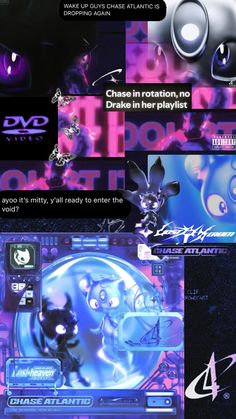 an advertisement for the video game's release date is shown in purple and blue