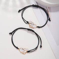 Material: Alloy Fashion Element: Butterfly Style: Simple Dripping Butterfly, Butterfly Suit, K Bracelet, Butterfly Style, Woven Bracelets, Womens Bracelets, Personalized Items, Bracelet, Gold