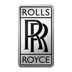 the rolls royce logo is shown in black and white