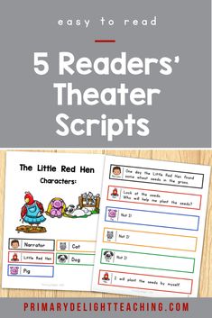 the five readers'theater scripts for children