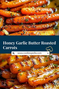 honey garlic butter roasted carrots on a plate