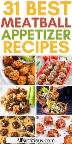 the best meatball appetizer recipes for any type of meal that is ready to be eaten