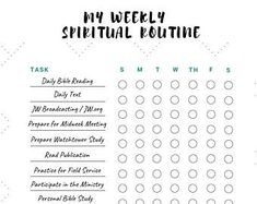 a printable weekly planner with the words,'my weekly routine'in black and white