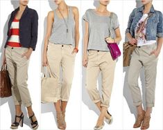 Cropped Pants, Spring Summer Fashion, Work Outfit, Khaki Pants, Ankle Boot, Summer Fashion, Spring Summer, China, Plus Size