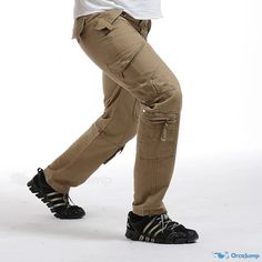 OrcaJump - Ropa de trabajo Pantalones rectos relaxed fit para personas con sobrepeso Khaki Combat Full-length Pants, Khaki Full-length Combat Pants, Khaki Pants For Outdoor Activities, Khaki Full Length Combat Pants, Full Length Khaki Pants For Outdoor Activities, Khaki Full Length Pants For Outdoor Activities, Combat Style Full Length Cotton Pants, Cotton Combat Style Full Length Pants, Full Length Cotton Combat Pants