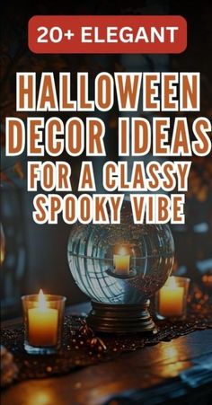 halloween decor ideas for a classy spooky vide with candles on the table