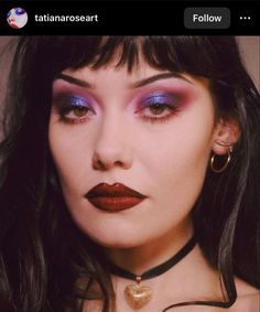 Liquid Eyeshadow Look, Dark Purple Makeup, Rocker Makeup, Alt Makeup, Makeup Stuff