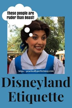 a poster with the words disneyland and etiquette on it