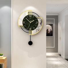 a clock that is on the side of a wall