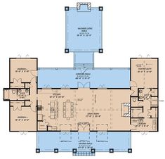 the floor plan for a house with two levels