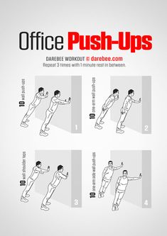 the instructions for how to push - ups are shown in this poster, which shows an image of a man standing on one leg