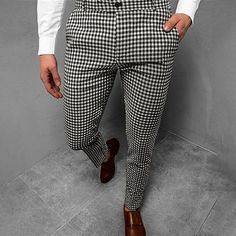 Season:Autumn / Fall; Fabric:Cotton Blend; Gender:Men's; Style:Classic,Smart Casual; Elasticity:Micro-elastic; Occasion:Daily,Business; Fit Type:Regular Fit; Function:Outdoor,Breathable; Waistline:Mid Waist; Pattern:Lattice; Design:Pocket; Pants Type:Chinos,Plaid Dress Pants,Jogger Pants,Trousers; Fly Type:Zipper,Button; Front page:FF; Production mode:External procurement; Hips:; Length:; Waist:; Fit US Size:null; Fit UK Size:null; Fit EU Size:null; Pants Length:Full Length Chino Joggers, Mens Trousers Casual, Plaid Dress Pants, Pants Pocket, Bermuda Jeans, Casual Black, Type Of Pants, Casual Trousers, Plaid Dress