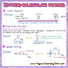 an image of the intermoleular forces and their corresponding properties in science paper