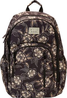 Billabong Roadie Backpack | Nordstrom Billabong Backpack, Pretty Backpacks, Tropical Showers, Hooded Poncho, Crashing Waves, Recycled Polyester Fabric, Diy Kits Gift, Pocket Top, Water Resistant Fabric