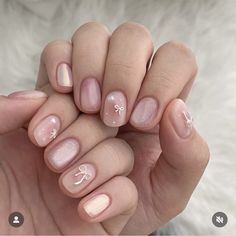 Cute Simple Nails, Nude Nail Designs, Cute Gel Nails, Soft Nails, Nail Jewelry, Short Nail Designs