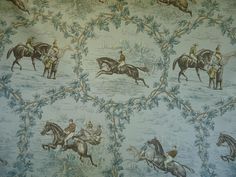 a wallpaper with horses and jockeys on it's blue background is shown