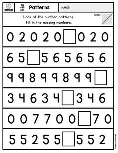 the missing numbers worksheet for children to learn how to write and sub it