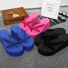 Women Casual Fashion Wedges Flip Flops Outdoor Slippers for Summer Platform Shoes Non-slip Eva Slippers, Platform Eva Flip Flops, Flat Platform Eva Flip Flops, Platform Eva Flat Flip Flops, Flat Platform Flip Flops With Eva Material, Slippers For Beach, Slippers For Summer, Casual Summer Slippers, Casual Wedges