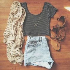 Hipster School Outfits, Polyvore Outfits Summer, Weekend Mode, Chique Outfit, Moda Hippie, Tumblr Outfits, Teenager Outfits, Shorts Summer, Outfit Combinations