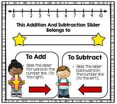 the addition and subtraction slider is shown with two children standing next to each other