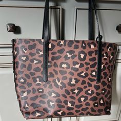 Jimmy Choo East West Animal Print Bag. Used. Some Corners Has Stuffs. Great Size Black On One Side Animal Print On Other. Black Snap Leather Zip Pouch Chic Leopard Print Bags For Errands, Black Bag With Animal Design For Everyday Use, Black Animal Design Bag For Everyday Use, Black Shoulder Bag With Animal Design For Everyday Use, Black Bags With Animal Design For Everyday Use, Leopard Print Bag With Animal Design For Everyday, Leopard Print Tote Shoulder Bag For Errands, Brown Shoulder Bag With Animal Design For Shopping, Black Shoulder Bag With Animal Design For Daily Use