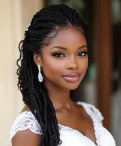 hairstyles to do with goddess box braids Makeup And Accessories, Elegant Updos, Wedding Braids, Pastel Pink Hair, Side Ponytail, Types Of Braids