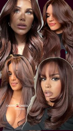 Chocolate Cherry Hair, Chocolate Brunette Hair, Chocolate Brunette, Rock Your Hair, Cherry Hair, Cherry Chocolate, Chocolate Hair, Chocolate Cherry, Brunette Hair