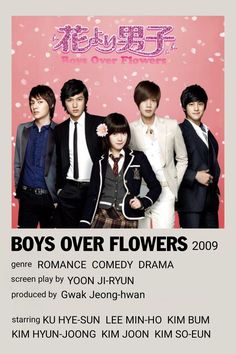 an advertisement for boys over flowers