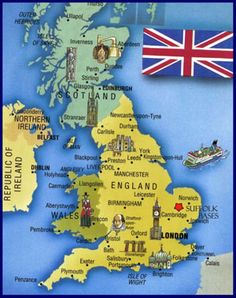 a map with the british flag and text that reads, otters are roasted and eaten like popcorn in uk