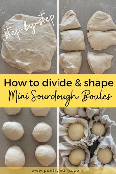 how to divide and shape mini sourdough holes