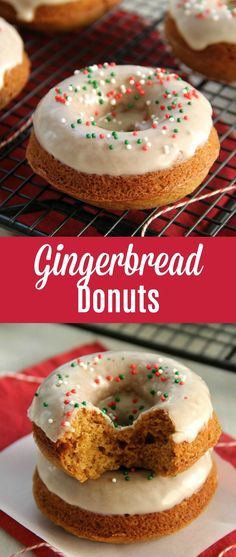 there are two different types of doughnuts on the cooling rack and one is glazed with white frosting