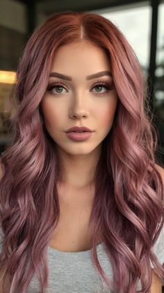 Effortless 40 pink hair color ideas in the back for Brown Hair With Blonde And Pink, Brown Hair With Rose Highlights, Hair Color Ideas Light Skin, Wild Hair Color Ideas, Mom Hair Color Ideas, Two Toned Pink Hair, Best Hair Colors For Pale Skin, Copper Pink Hair, Lavender Pink Hair