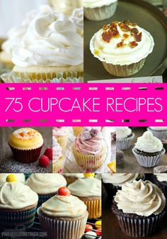 the cover of 75 cupcake recipes