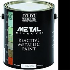 a can of metallic paint with different colors