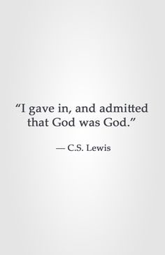 a quote from c s lewis about god