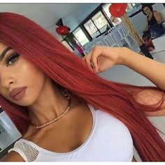 Frontal Hairstyles, Long Red Hair, Pinterest Hair, Burgundy Hair, Red Hair Color, Long Red, Grunge Hair, Hair Pin, Gorgeous Hair