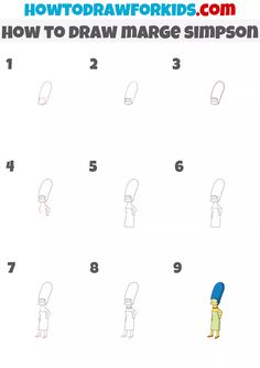 the instructions for how to draw a cartoon character