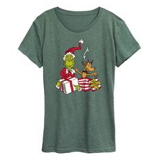 She will love showing off her holiday style with this Women's Dr. Seuss The Grinch Max and Grinch Graphic Tee. FEATURES Short sleeves CrewneckFABRIC & CARE Solid Colors: Cotton ; Heather Colors: Cotton/Polyester Machine wash Imported Size: X Large. Color: Green. Gender: female. Age Group: kids. Grinch Graphic, Dr Seuss The Grinch, Heather Green, The Grinch, Holiday Style, Heather Blue, How To Show Love, Dr Seuss, Blue Gender