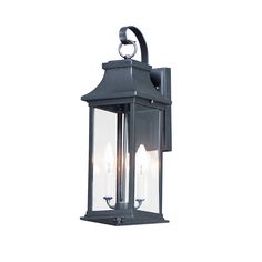 Maxim Lighting Vicksburg 2-Light Medium Outdoor Wall Sconce in Black - 30023CLBK Black Outdoor Wall Lights, Gas Lanterns, Maxim Lighting, Outdoor Wall Lantern, Elk Lighting, Candelabra Bulbs, Wall Lantern, Security Lights, Outdoor Wall Lights