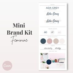 the mini brand kit is displayed on a white background