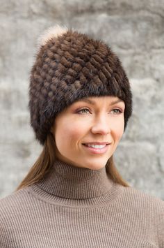 An ordinary hat can keep you warm but our knitted mink fur hat is so far above ordinary that it will make your winter special. Free shipping   returns. Winter Beanie Hat With Faux Fur Lining, Mink Colored Winter Hat With Faux Fur Lining, Luxury Winter Hats With Faux Fur Lining, Luxury Brown Hats With Faux Fur Lining, Luxury Mink-colored Hat For Winter, Apres Ski Style, Ski Style, Popular Hats, Fur Hats