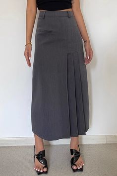 Item Type: BottomsMaterial: Cotton. SpandexPattern: PlainColor: Coffee. Black. GraySize: S.M.L Size (CM): Length Waist Hip S 82 64 86 M 83 68 90 L 84 72 94 Fitted Gray Skirt With Pockets, Gray Fitted Skirt With Pockets, Gray Stretch Skirt For Work, Fitted Gray Pencil Skirt For Work, Fitted Gray Pencil Skirt For Office, Fitted Long Pleated Skirt For Office, Fitted Pleated Office Skirt, Fitted Gray Pleated Skirt, Gray Fitted Pleated Skirt For Work