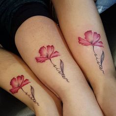 Good Family Tattoo, Wildflowers Tattoo, Sisters Tattoo, Family Tattoo Designs, Matching Sister Tattoos