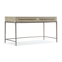 PALISADES WRITING DESK Champagne Color, Dry Brushing, Drawer Fronts, Writing Desk, Brushing, Metal Base, Working From Home, Divider, Champagne