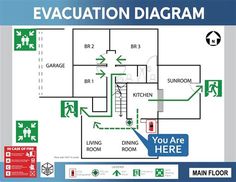 a floor plan for an apartment with the words, you are here in blue and green