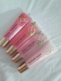 Victoria Secret Lip Gloss Set, Victoria Secret Lip Gloss, Artsy Makeup, Flavored Lip Gloss, Victoria Secret Fragrances, Magical Makeup, Lip Gloss Collection