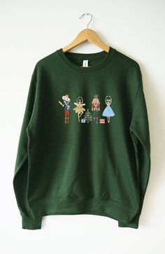 Nutcracker Sweatshirt Sweater Christmas Sweatshirt Christmas - Etsy Holiday Green Cotton Sweatshirt, Green Cotton Holiday Sweatshirt, Christmas Festive Cotton Sweatshirt, Festive Christmas Cotton Sweatshirt, Christmas Gift Cotton Sweater, Holiday Gift Cotton Sweatshirt, Sweatshirt And Shirt Outfit, Nutcracker Sweater, Sweatshirt Outfits