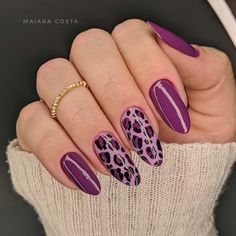 Purple Nails With Leopard Print, Purple And Cheetah Nails, Pink Purple Nail Art, Purple Leopard Print Nails, Purple Cheetah Nails, Nail Designs Leopard, Purple Leopard Nails, Pink Leopard Print Nails, Uñas Animal Print