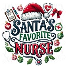 santa's favorite nurse svg file